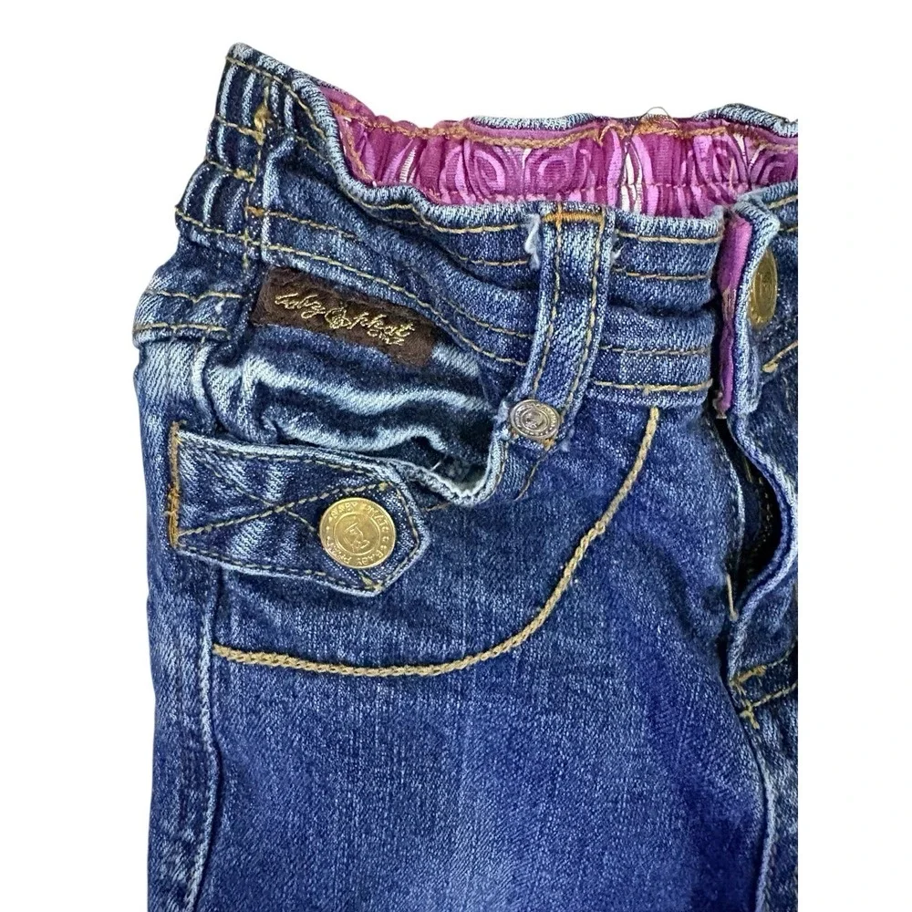 Baby Phat Girls Jeans Sz 2t Blue Stretch Waist VINTAGE